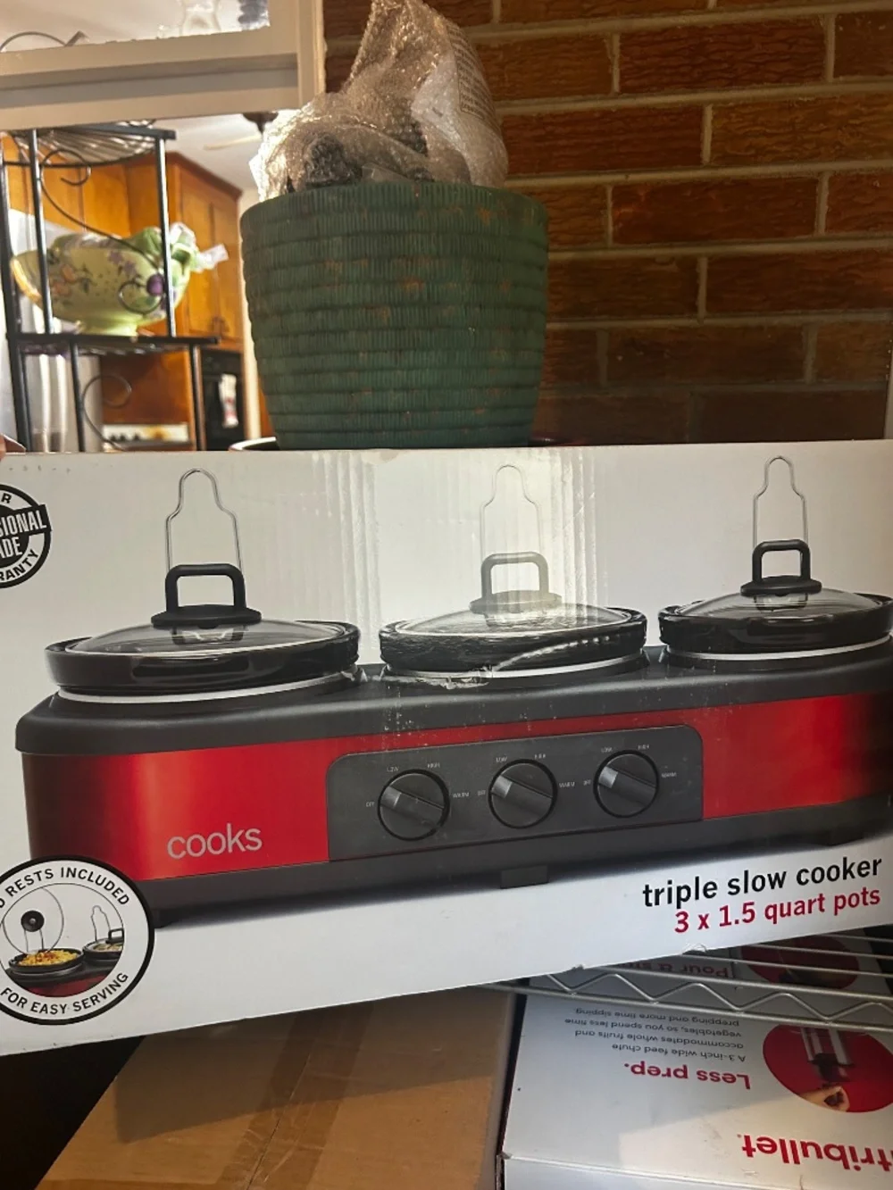COOKS triple slow cooker 3 x 1.5 quart